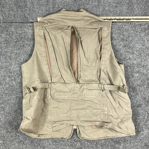 Pro Cam-Fis Vest Mens Size L Tan Multi Pocket Utility Travel Outdoor Fishing Zip - Picture 6 of 7